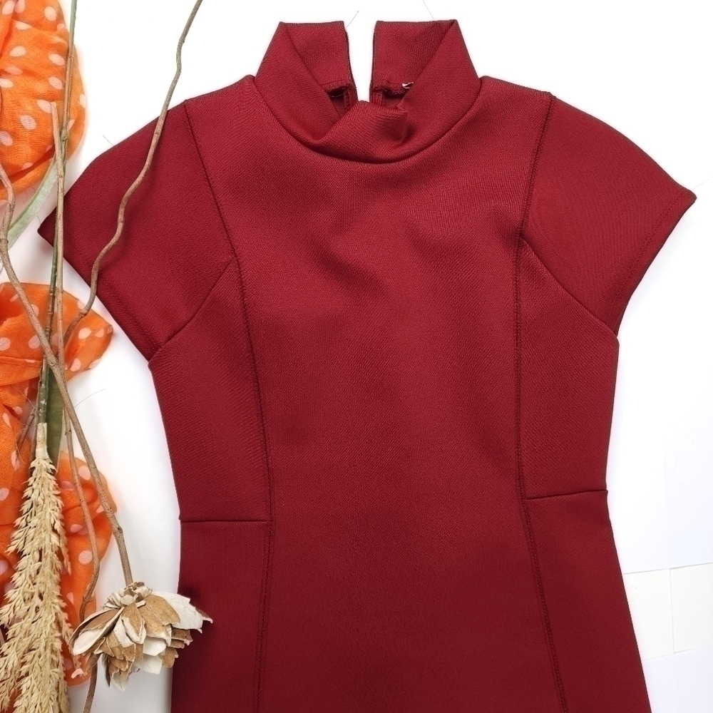 Zara Collection Body Contour Red Dress Sz S - Picture 2 of 16